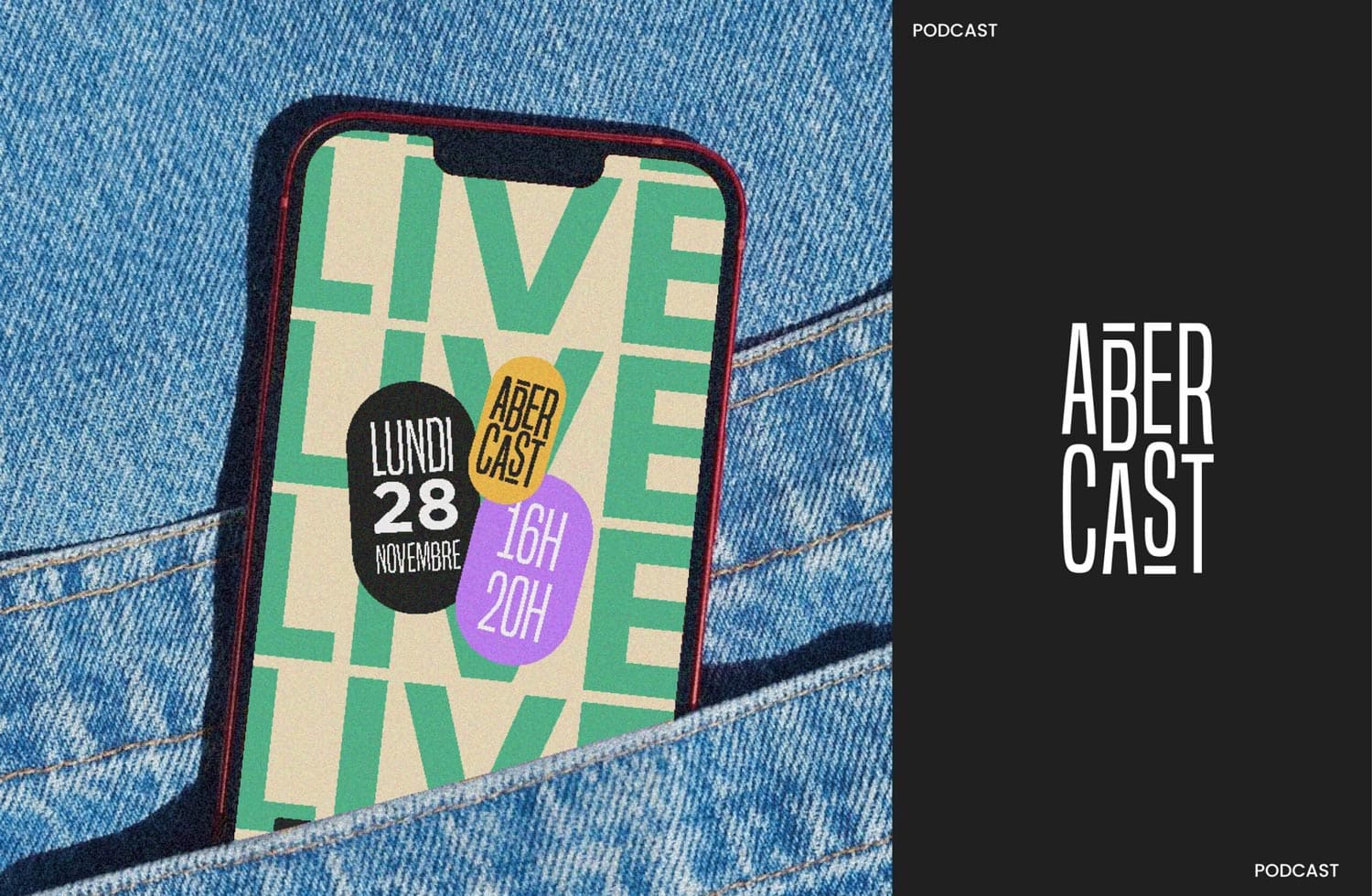 création du logo des podcasts abercast
