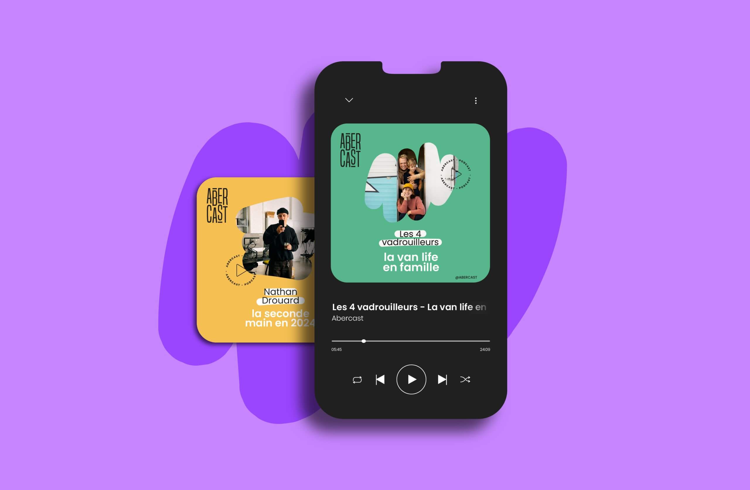 univers visuel des podcasts abercast